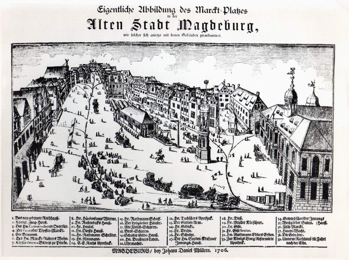 Der Alte Markt um 1706 (Archiv Chronik)