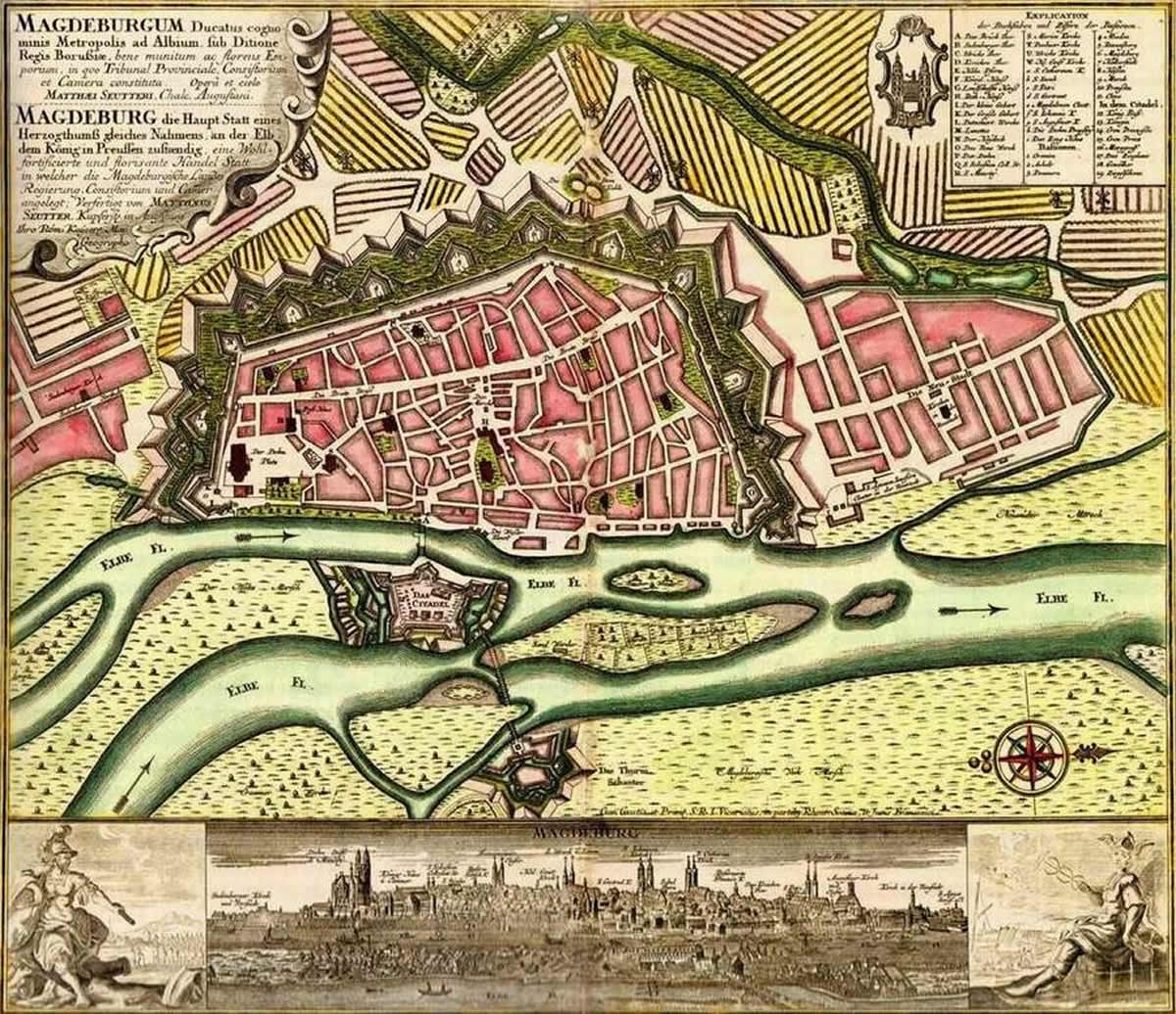 Die Festung Magdeburg um 1740 (Archiv Chronik)