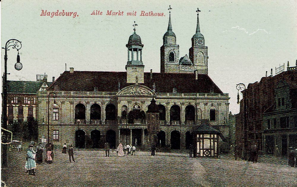Feldpostkarte, Alter Markt mit Rathaus, 03.12.1918