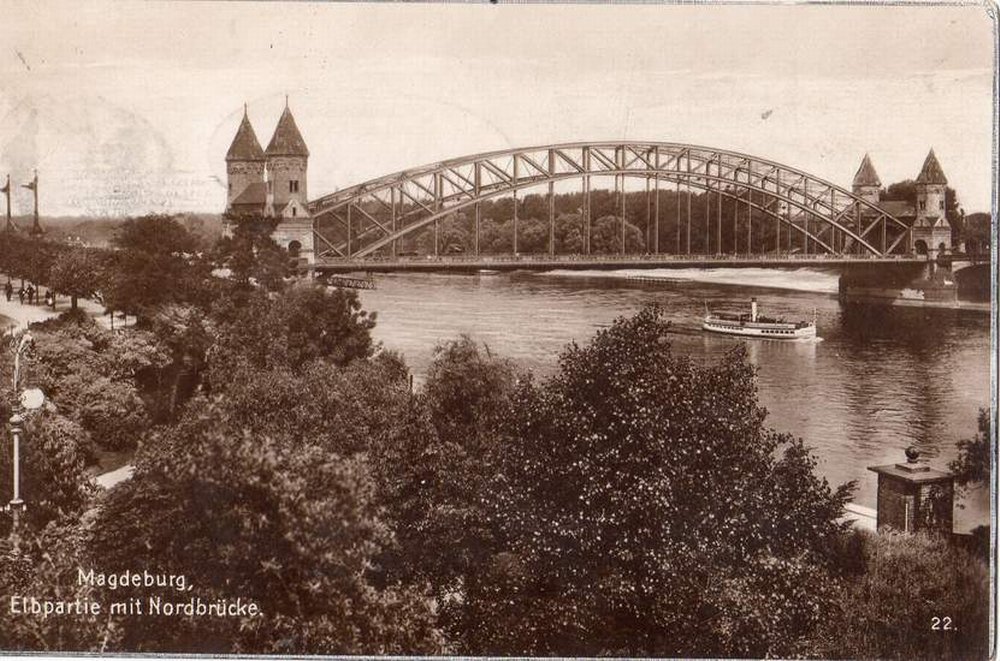 Elbpartie mit Nordbrücke, 08.04.1927