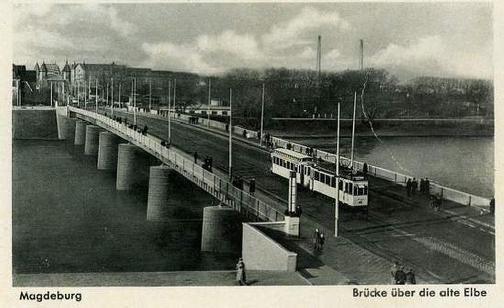 Brücke über die alte Elbe, nicht gelaufen