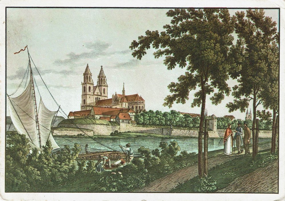 Der Dom zu Magdeburg, Radierung von Heinrich Mittag, 1823, nicht gelaufen