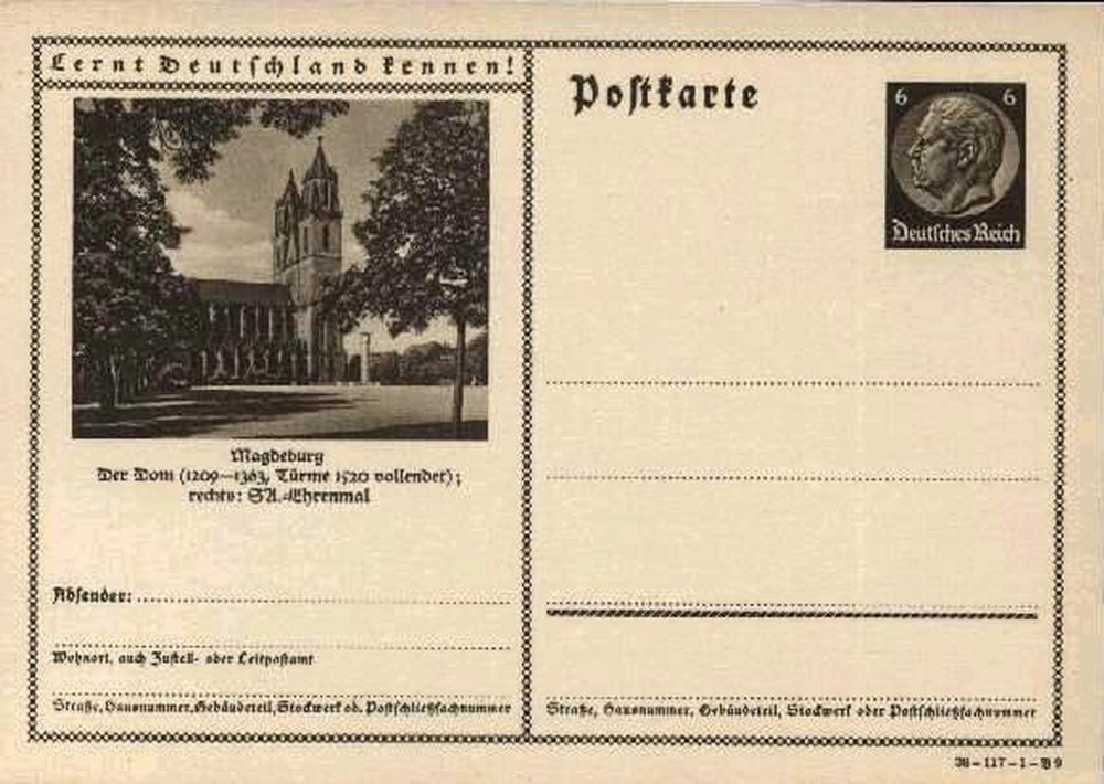 Postkarte Magdeburger Dom, nicht gelaufen