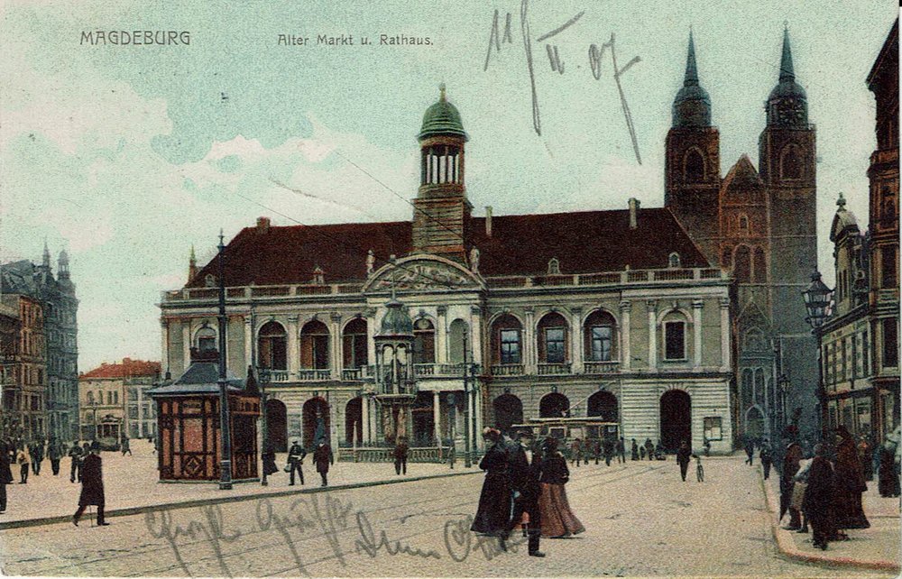 Alter Markt und Rathaus, 11.02.1907