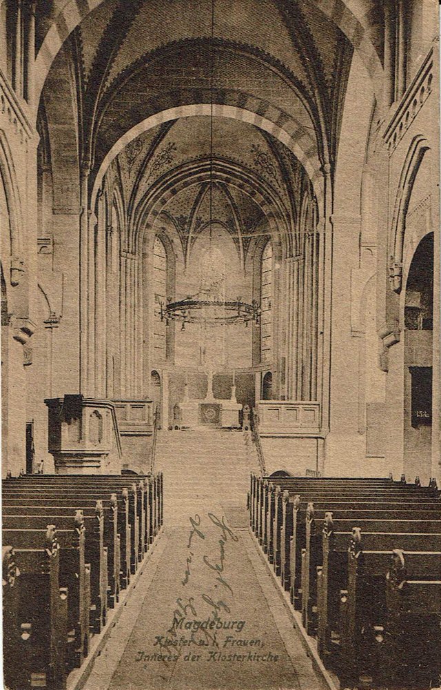 Kloster Unser Lieben Frauen, Inneres der Klosterkirche, 18.08.1920