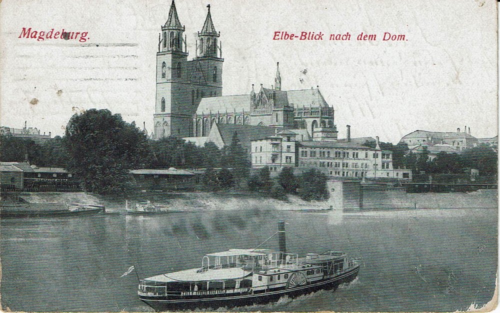 Feldpost, Elbe-Blick nach dem Dom, 14.07.1916