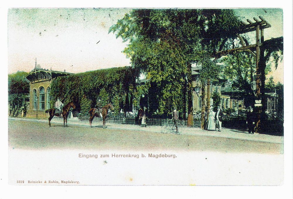 Eingang zum Herrenkrug b. Magdeburg