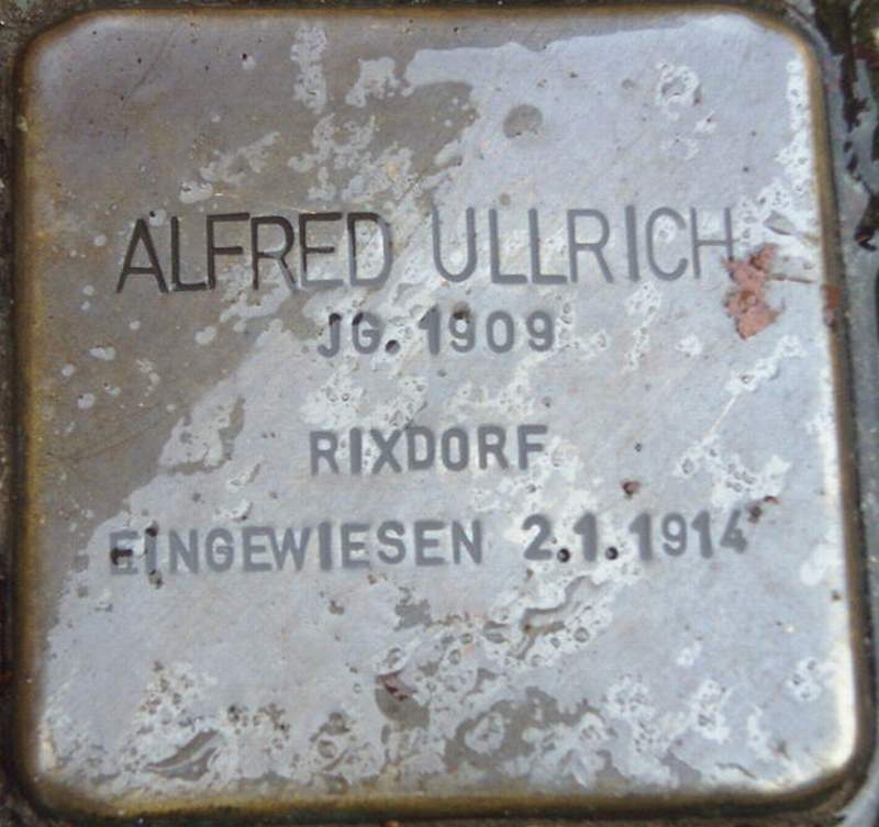 Stolperstein für Alfred Ullrich (Archiv Chronik)