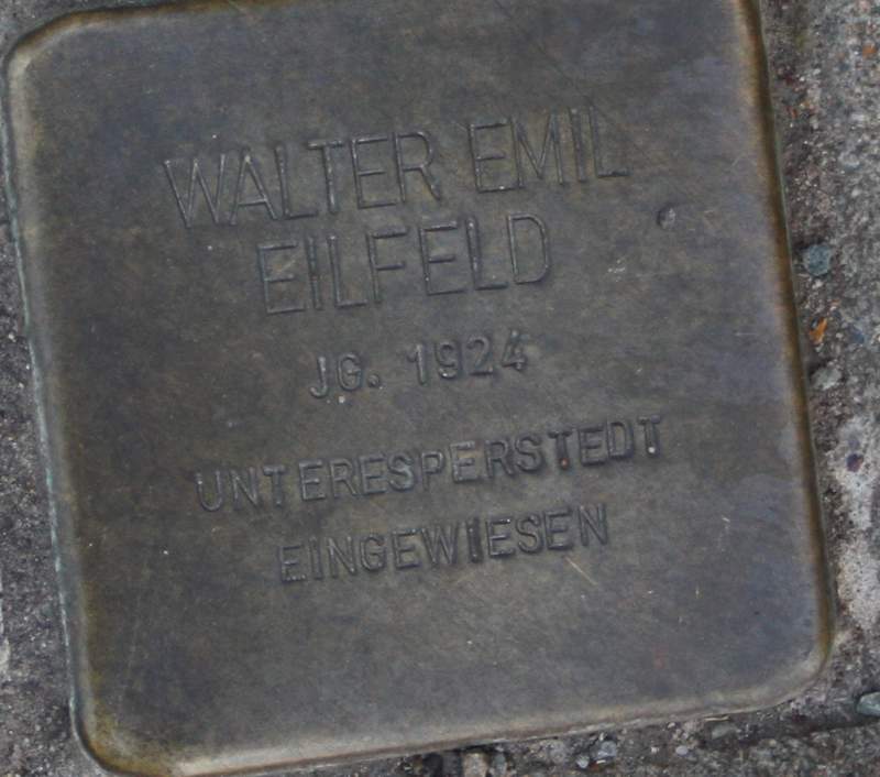 Stolperstein für Walter Emil Eilfeld (Archiv Chronik)