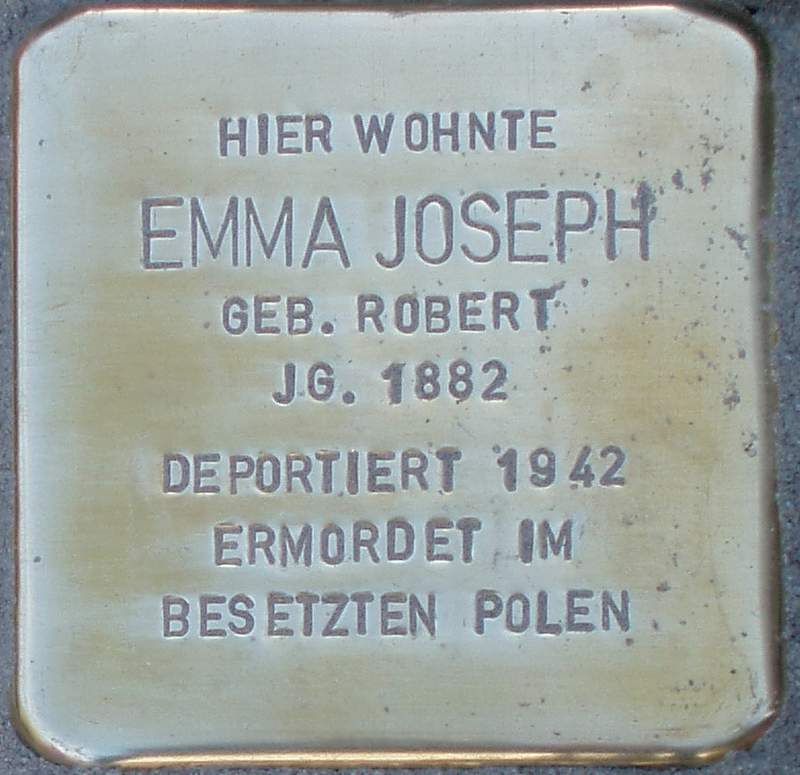 Stolperstein für Emma Joseph (Foto: Thomas Garde, Magdeburg)