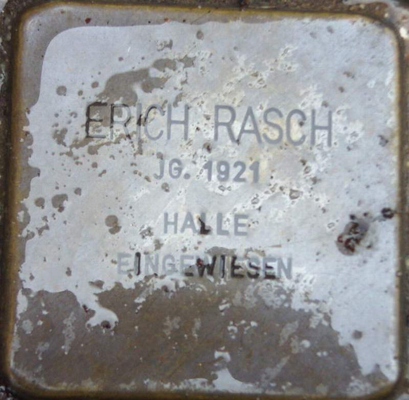Stolperstein für Erich Rasch (Archiv Chronik)
