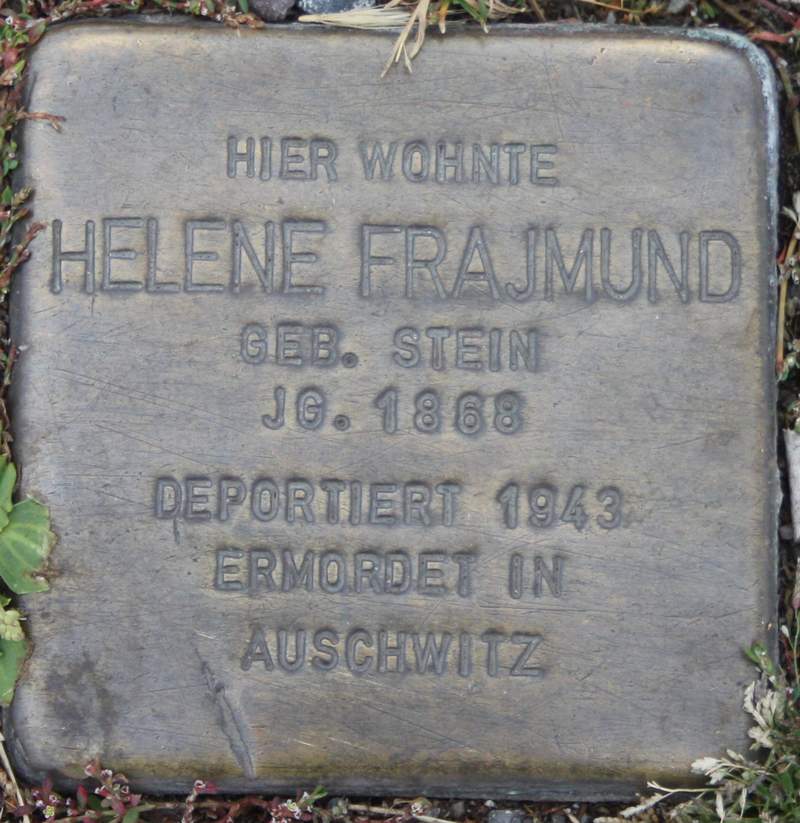 Stolperstein für Helene Frajmund (Archiv Chronik)