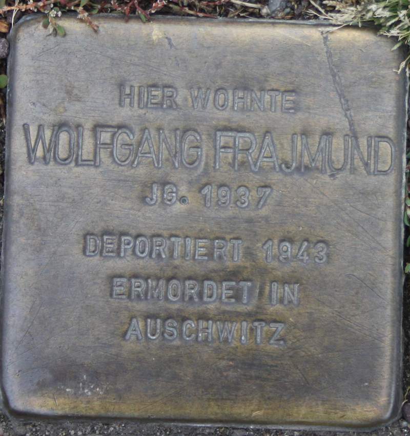 Stolperstein für Josef Wolf Wolfgang Frajmund (Archiv Chronik)