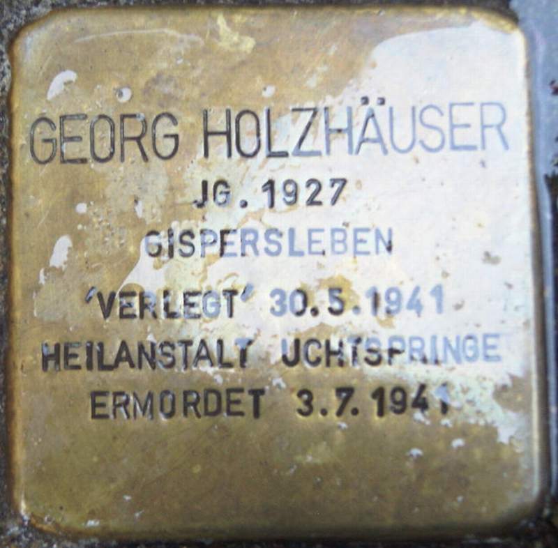 Stolperstein für Georg Holzhäuser (Archiv Chronik)