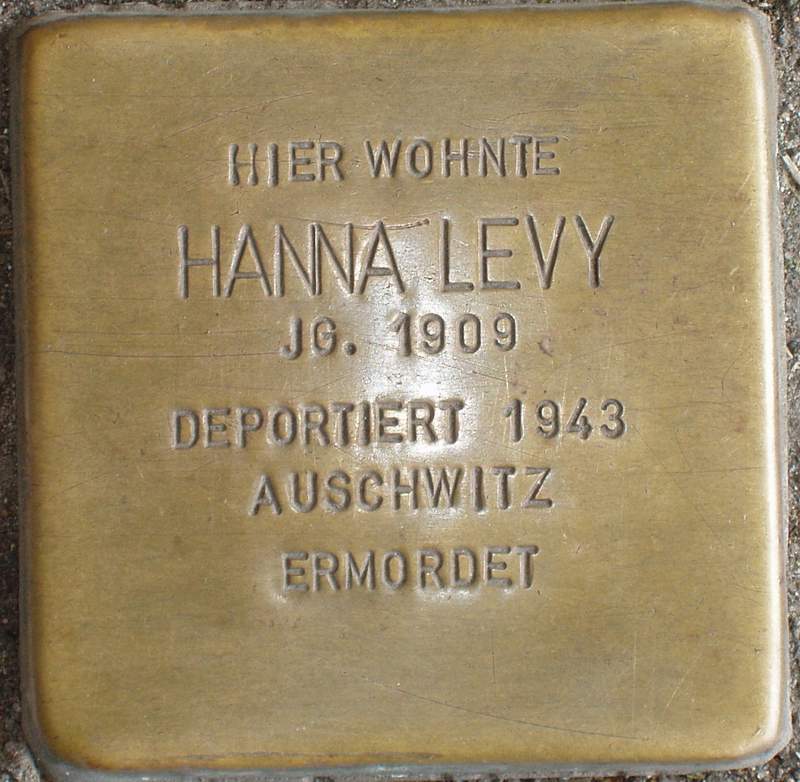 Stolperstein für Hanna Levy (Foto: Thomas Garde, Magdeburg)