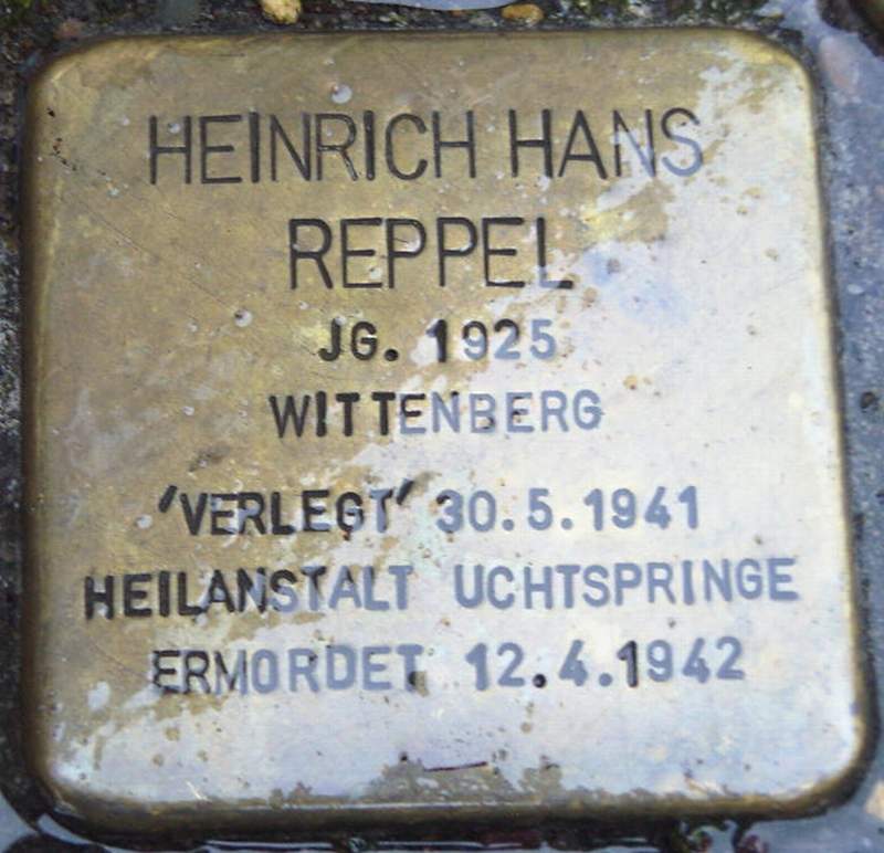 Stolperstein für Heinrich Hans Reppel (Archiv Chronik)