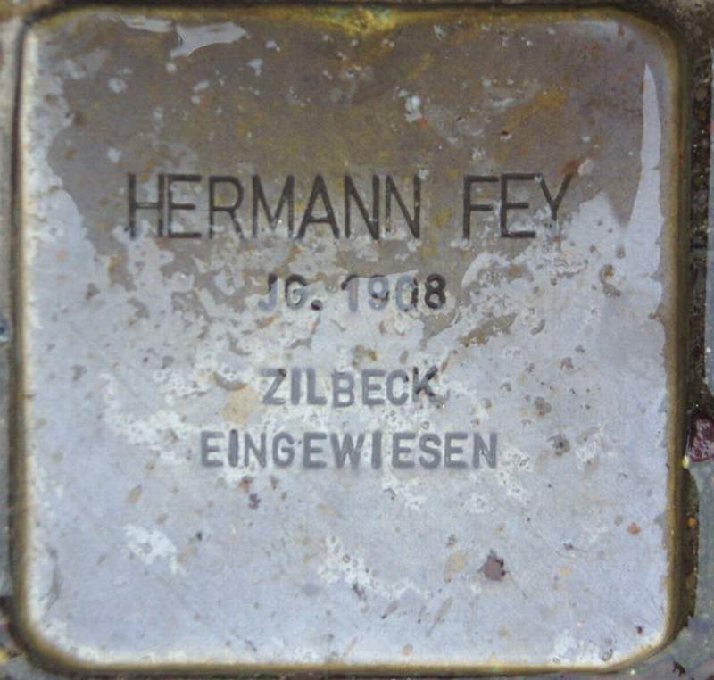 Stolperstein für Hermann Fey (Archiv Chronik)