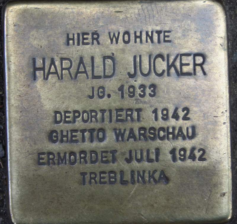Stolperstein für Harald Jucker (Archiv Chronik)