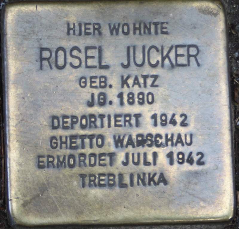 Stolperstein für Rosa (Rosel) Jucker (Archiv Chronik)