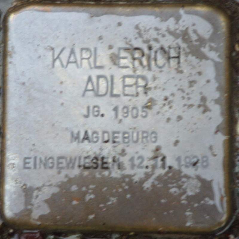 Stolperstein für Karl Erich Adler (Archiv Chronik)