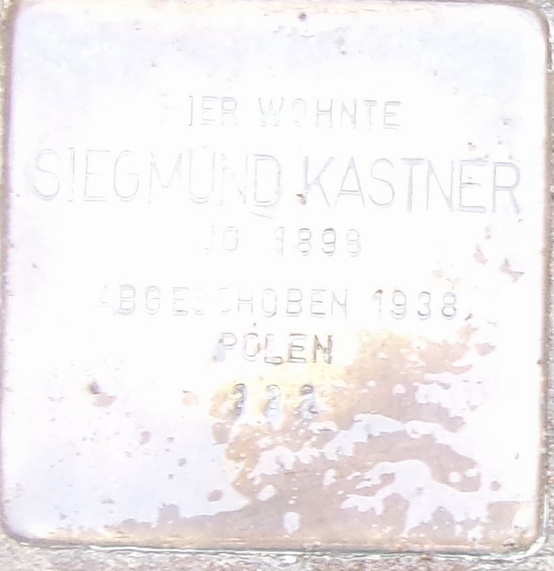 Stolperstein für Siegmund Kastner (Archiv Chronik)