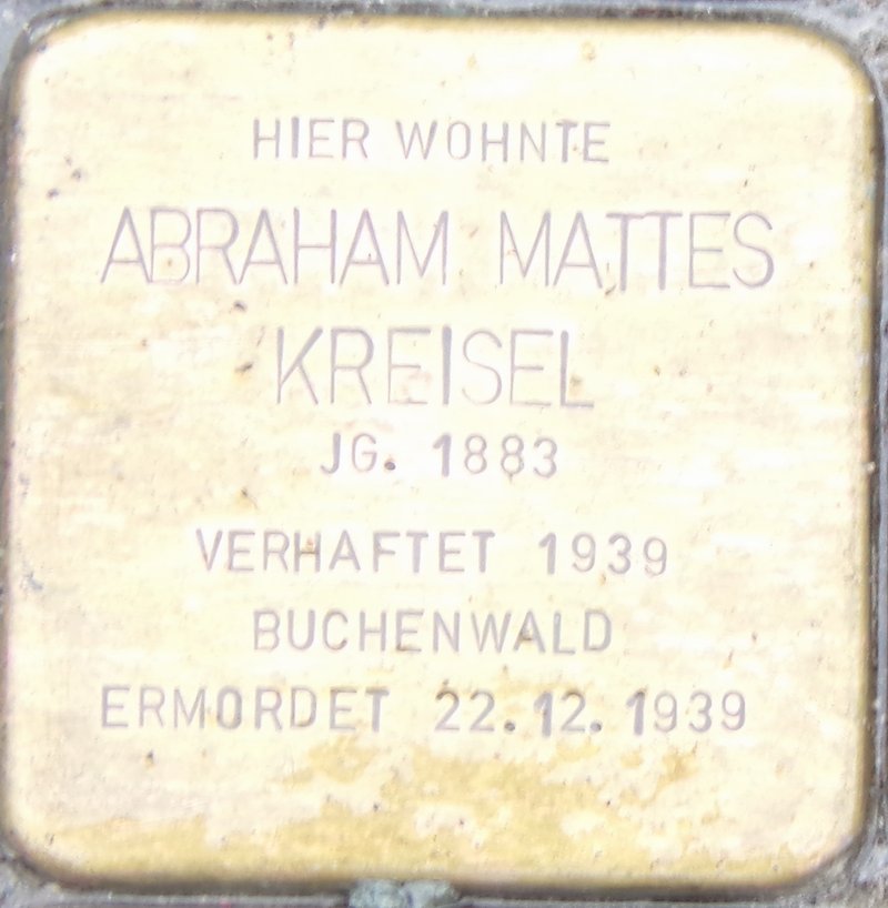 Stolperstein für Abraham Mattes Kreisel (Archiv Chronik)