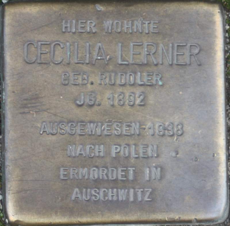 Stolperstein für Cecilia [Zeschi] Lerner (Archiv Chronik)