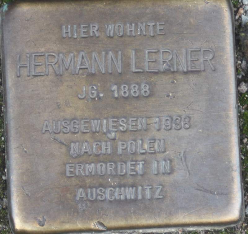 Stolperstein für Hermann [Hirsch] Lerner (Archiv Chronik)