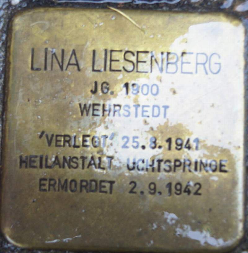 Stolperstein für Lina Liesenberg (Archiv Chronik)