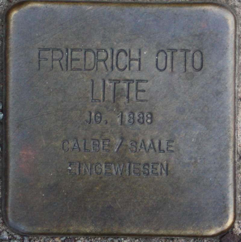 Stolperstein für Friedrich Otto Litte (Archiv Chronik)