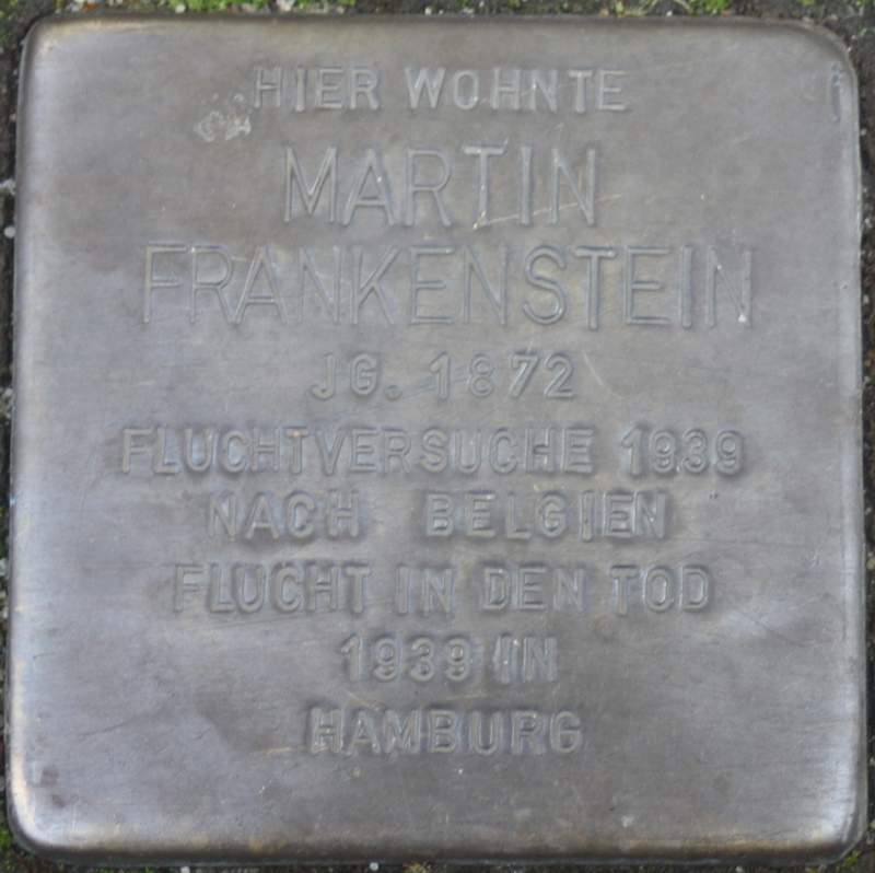 Stolperstein für Martin Frankenstein (Archiv Chronik)