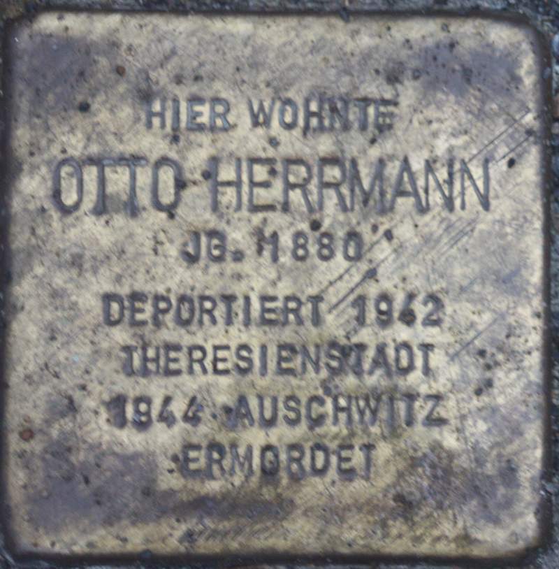 Stolperstein für Otto Herrmann (Archiv Chronik)