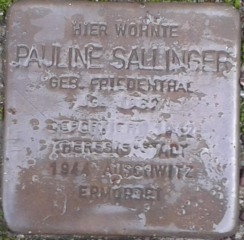 Stolperstein für Pauline Sallinger (Archiv Chronik)