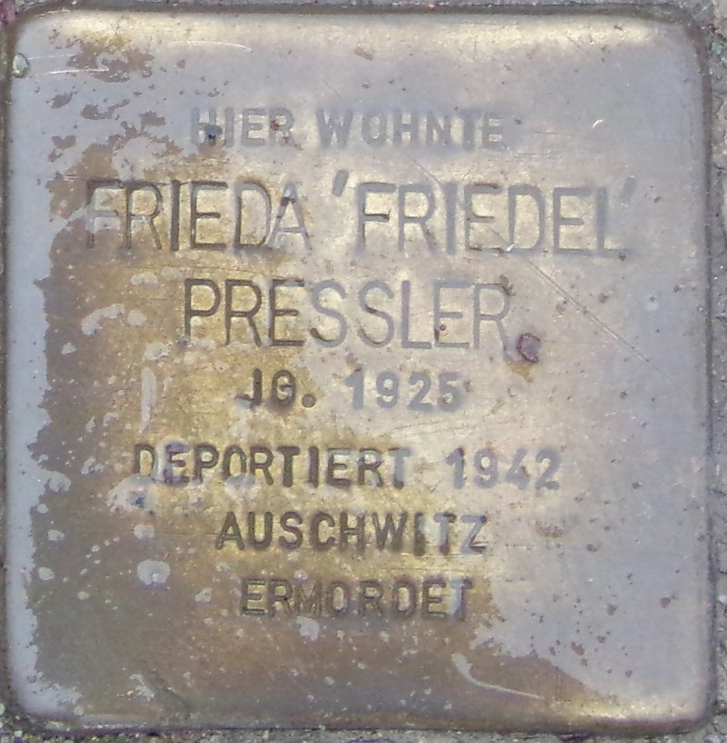 Stolperstein für Frieda Pressler (Archiv Chronik)