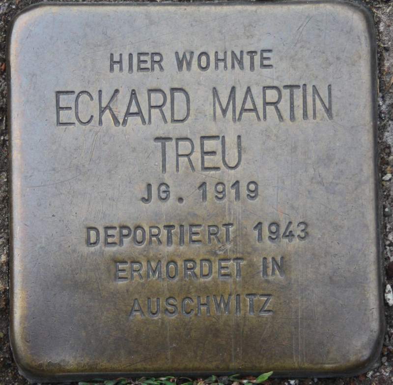 Stolperstein für Eckard Martin Treu (Archiv Chronik)