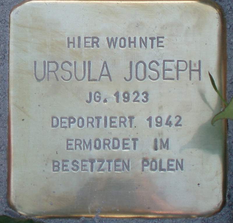 Stolperstein für Ursula Judith Joseph (Foto: Thomas Garde, Magdeburg)