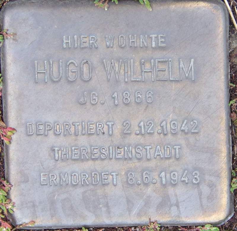 Stolperstein für Hugo Wilhelm (Archiv Chronik)