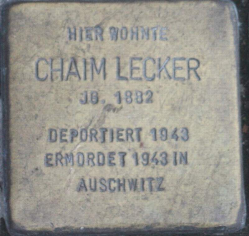 Stolperstein für Chaim Lecker (Archiv Chronik)
