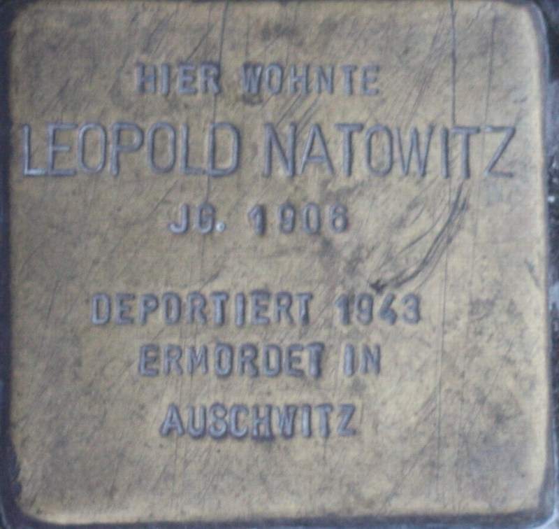 Stolperstein für Leopold Natowitz (Archiv Chronik)