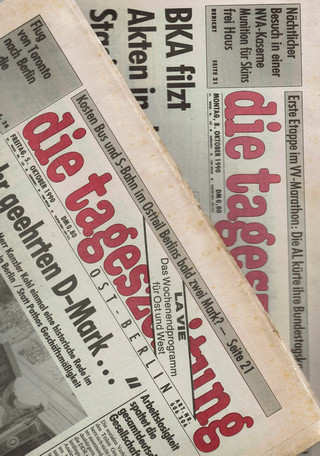 die Tageszeitung (taz) - Berliner Ausgabe von März 1989 bis Oktober 1990