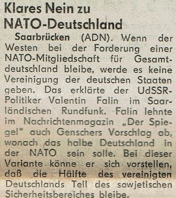 Volksstimme vom 19.Februar 1990